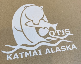 OTIS bear #480 Katmai Alaska Brooks Falls sticker decal
