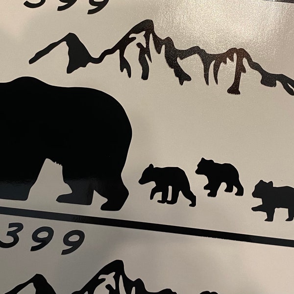 Grizzly Bear 399 Aufkleber Aufkleber