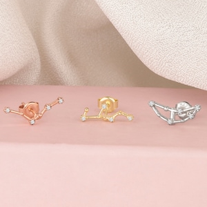 Sterrenbeeld oorbellen in sterlingzilver, sterrenbeeld oorbellen, cadeau voor haar, kerstcadeau