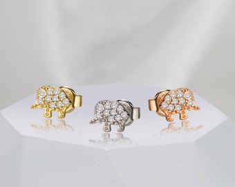 Orecchini elefanti per bambina oro giallo 18Kt | Gioielleria ALDA