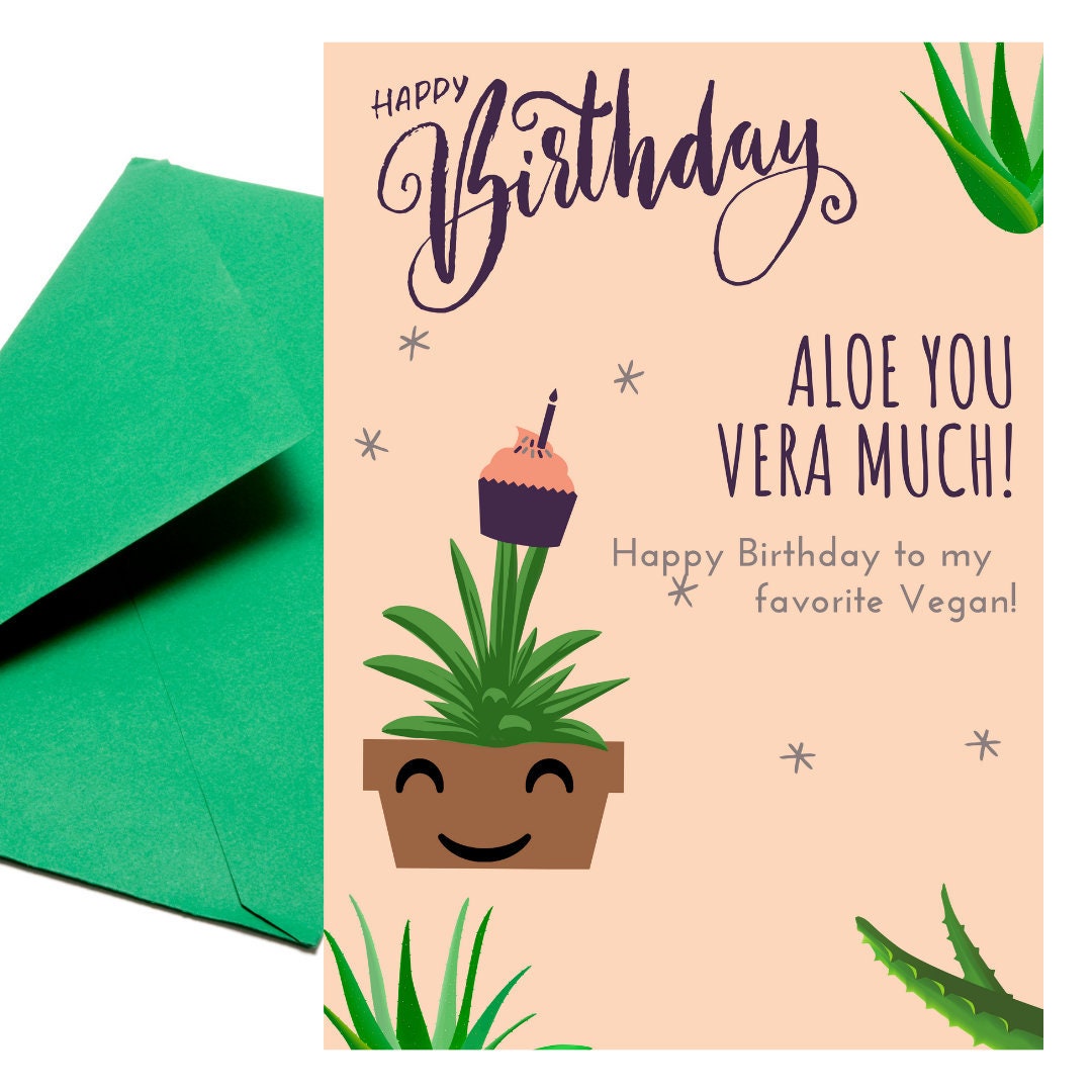 Vegan Printable Birthday Card Hilarious Birthday Card Gift - Etsy