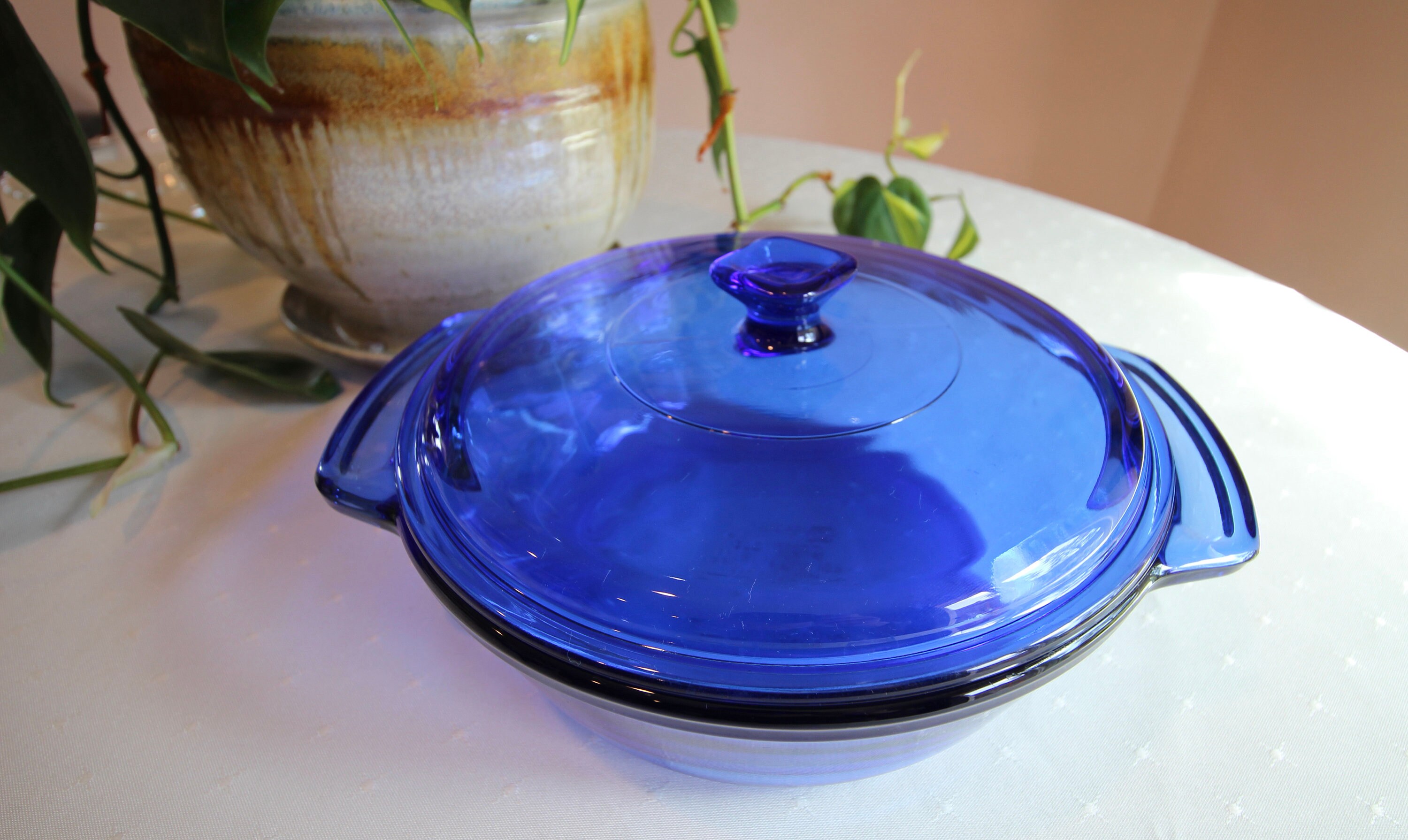 1.5 Qt Anchor Hocking Cobalt Blue Ovenware 8 Casserole Dish Etsy
