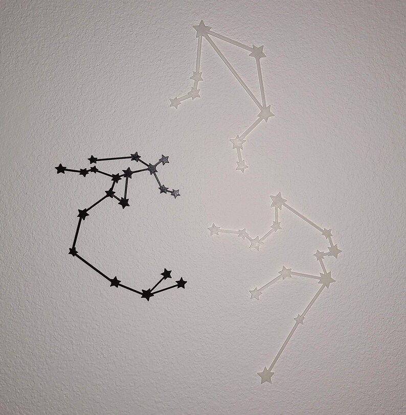 Glowinthedark Zodiac Constellations Wall Decor Etsy