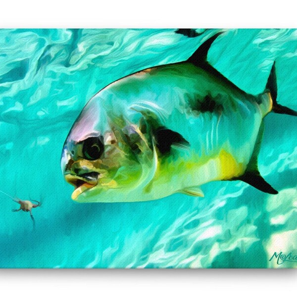 Permit Fish Art Etsy