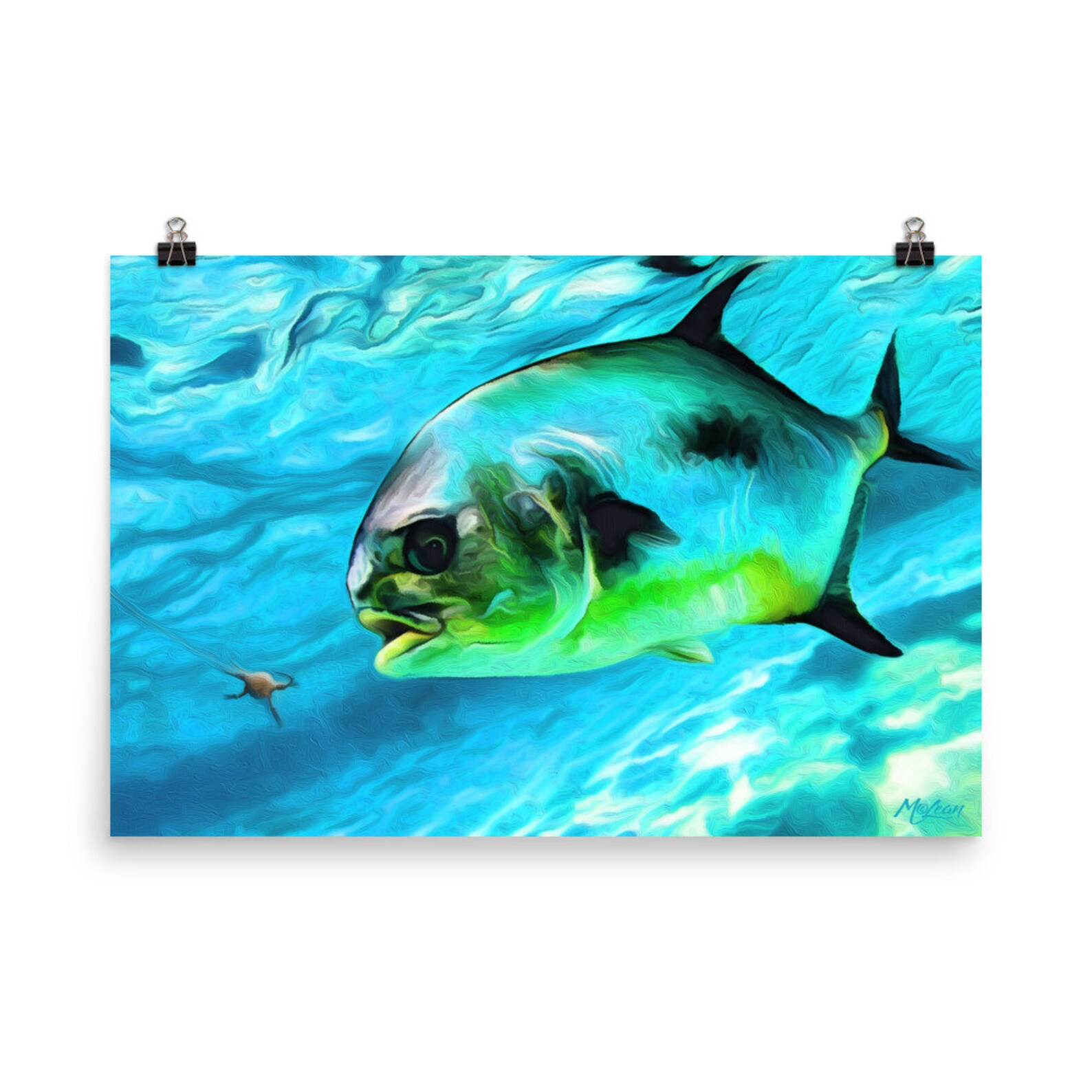 PERMIT Fish Wall Art Print Fishing Gifts For Men Women Etsy