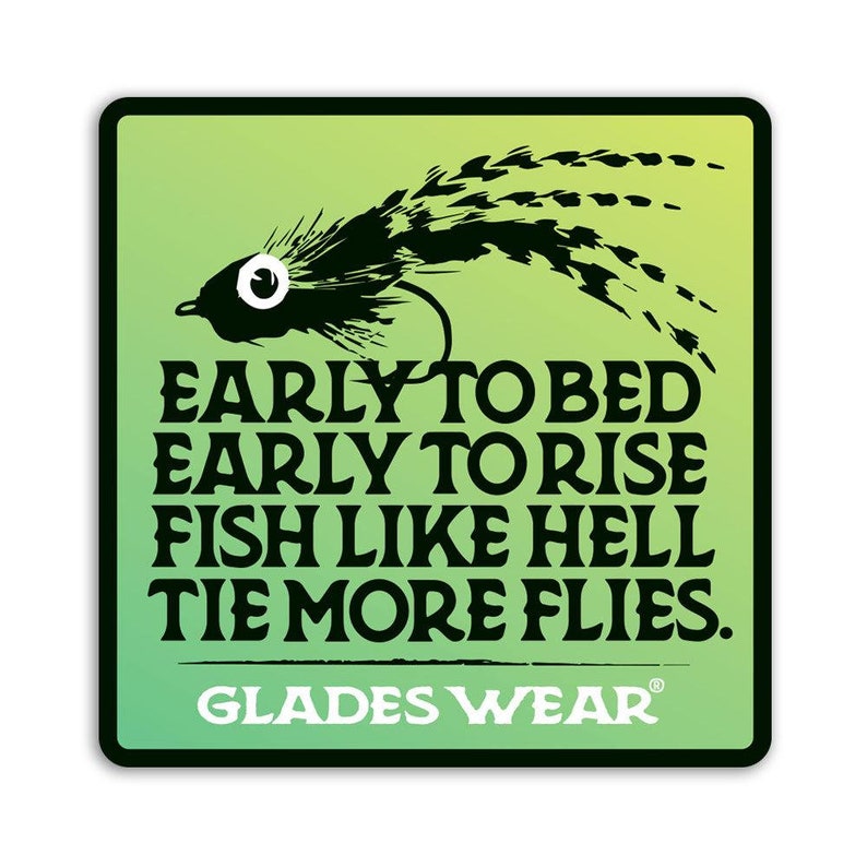 Falling Fish Sticker FLY FISHING Art Vinyl Sticker Decal, Fishing Art Print, Fishing Gifts ...