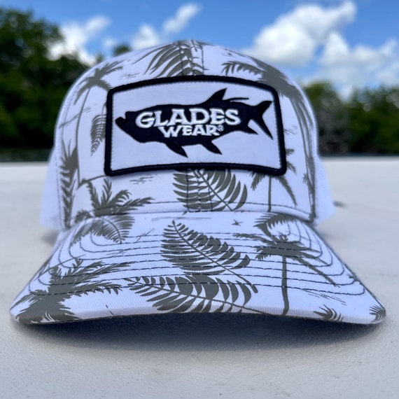 Tarpon Everglades Patch Mesh Snap Back Trucker Hat for Men Women - Unique Breathable Florida Fly Fishing Hunting Fishermen Gift