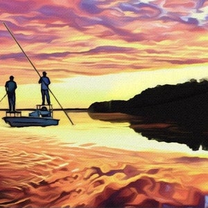 SNOOK Fish Inshore Fine Art Canvas Giclee Print Florida Everglades