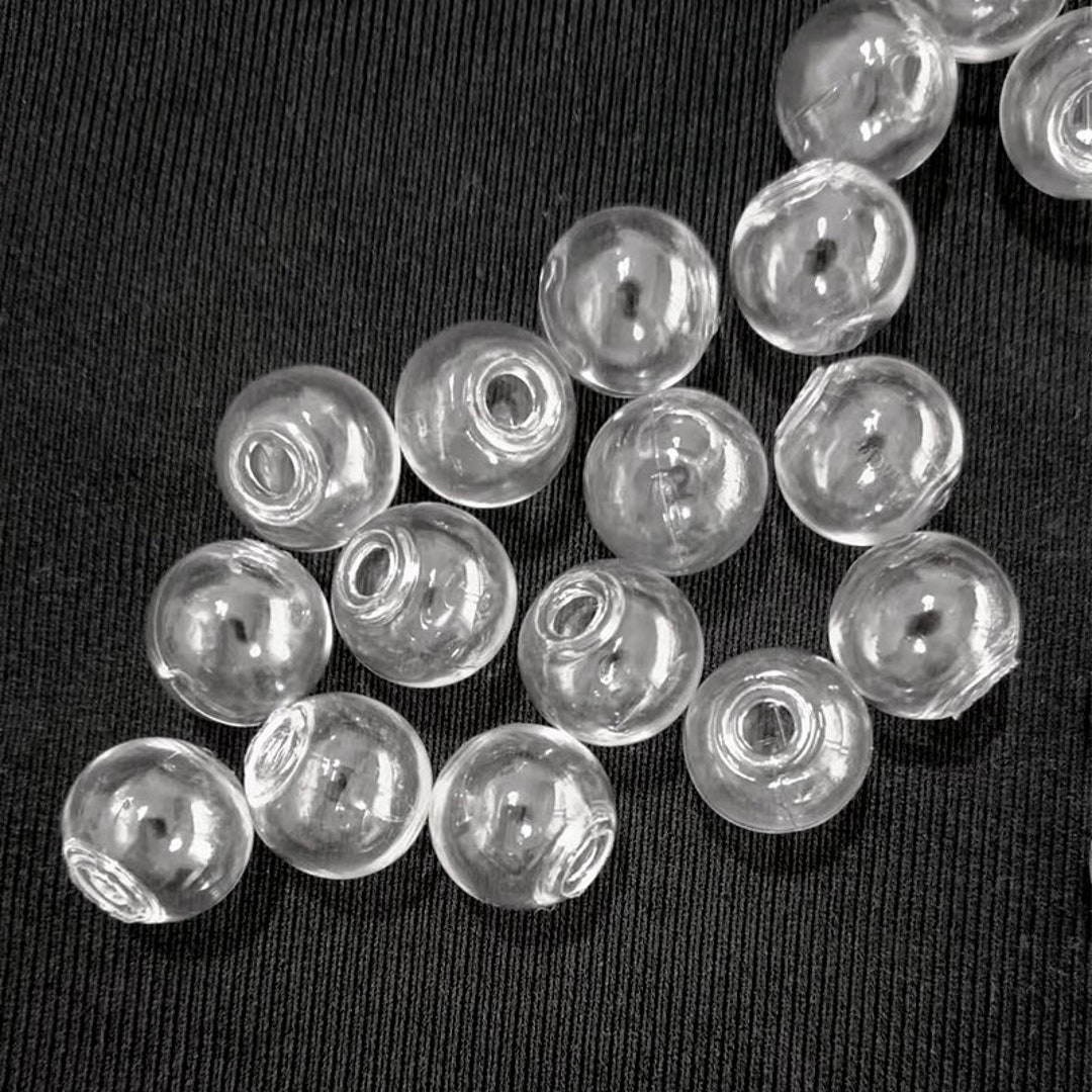 50pcs 16mm Empty Plastic Ball Charms, Hollow Globe Ball Pendant, DIY