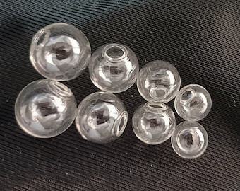 50 st 12-18 MM transparent glaskula berlock, hänge i klar kristallkula, önskekula berlock, gör-det-själv smyckestillverkning tillbehör