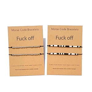 Armband morsecode: verstelbare armband van roestvrij staal en glaskraal