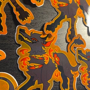 Gloss Vinyl Original Design Cut Up Wolf Stickers