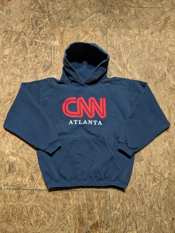 Vintage 90 s CNN Atlanta Hoodie Fox News Trump Biden Democrat Republican Tucker Carlson Wolf Blitzer Anderson Cooper Etsy