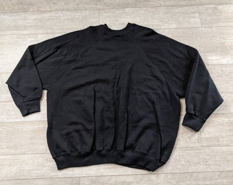 NWOT Vintage 90's 50/50 Blank Black Sweatshirt