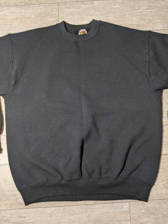 Vintage 90's 50/50 Blank Black Sweatshirt - image 2