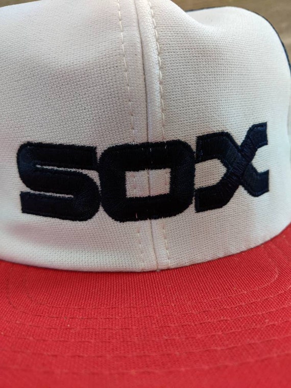 NWOT Vintage 80s Chicago White Sox Snapback Trucker Hat Jersey 