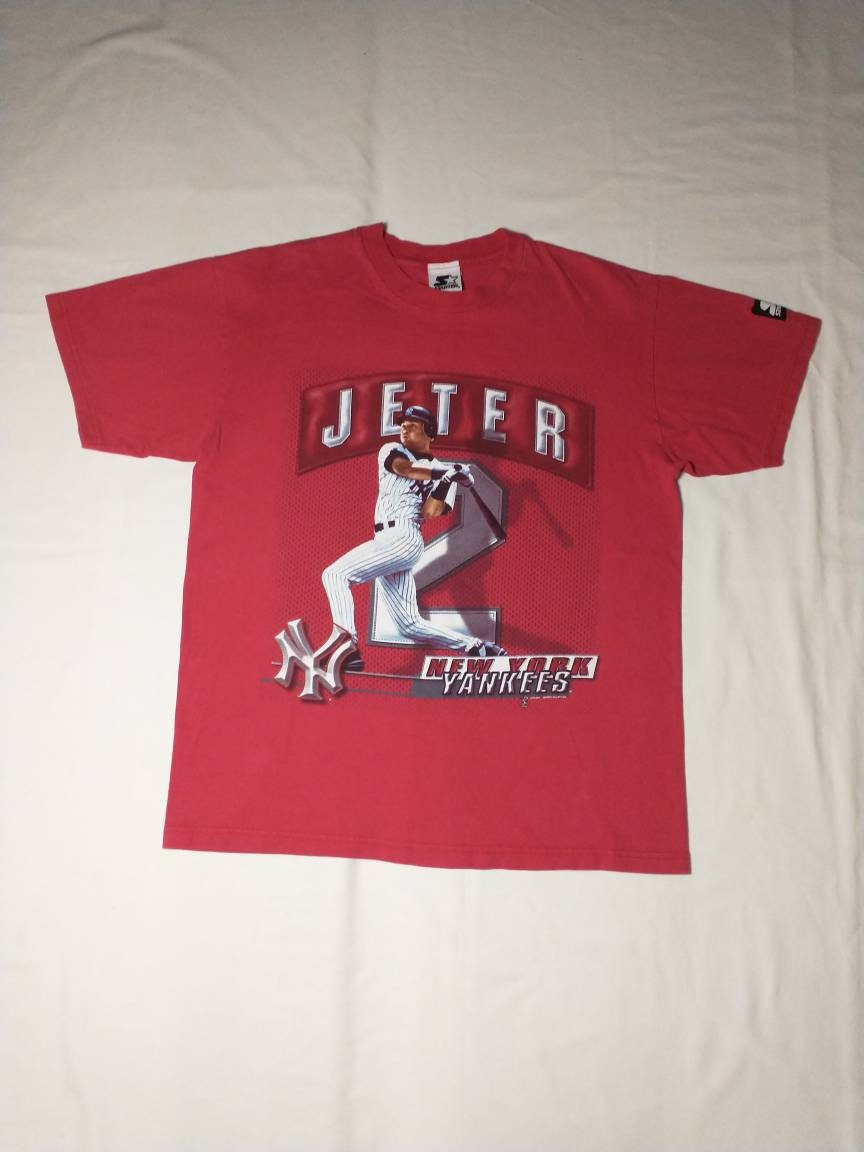 2010 Mlb Derek Jeter #2 THREE60 Gear Sz M T-Shirt New York Yankees photo tee