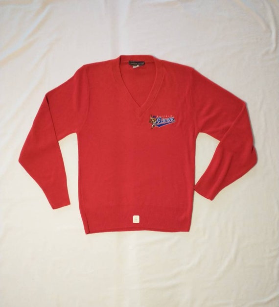 NWT Vintage 90's Buffalo Bisons V Neck Sweater - image 1
