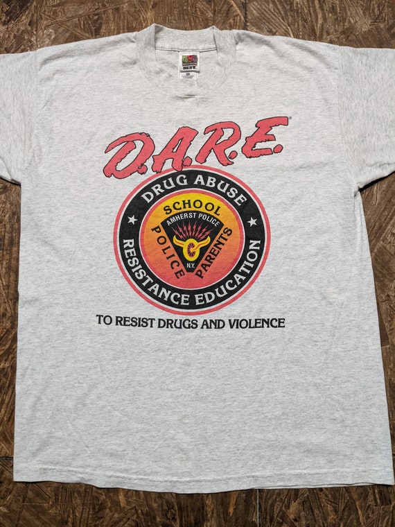 Vintage 90's Dare D.A.R.E. Amherst NY 50/50 Tshir… - image 2