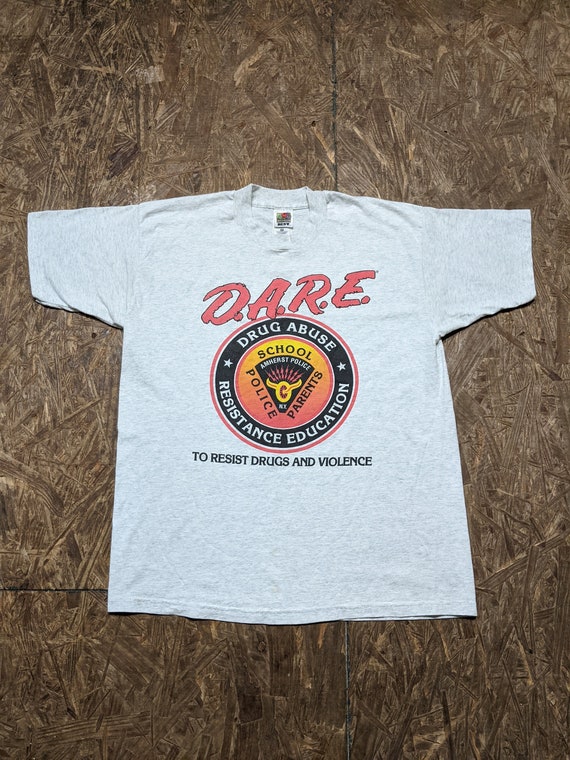 Vintage 90's Dare D.A.R.E. Amherst NY 50/50 Tshir… - image 1