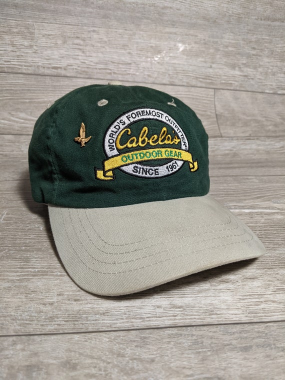 Vintage 90's Cabelas Strapback Hat Hunting Fishing Bass Pro Tshirt
