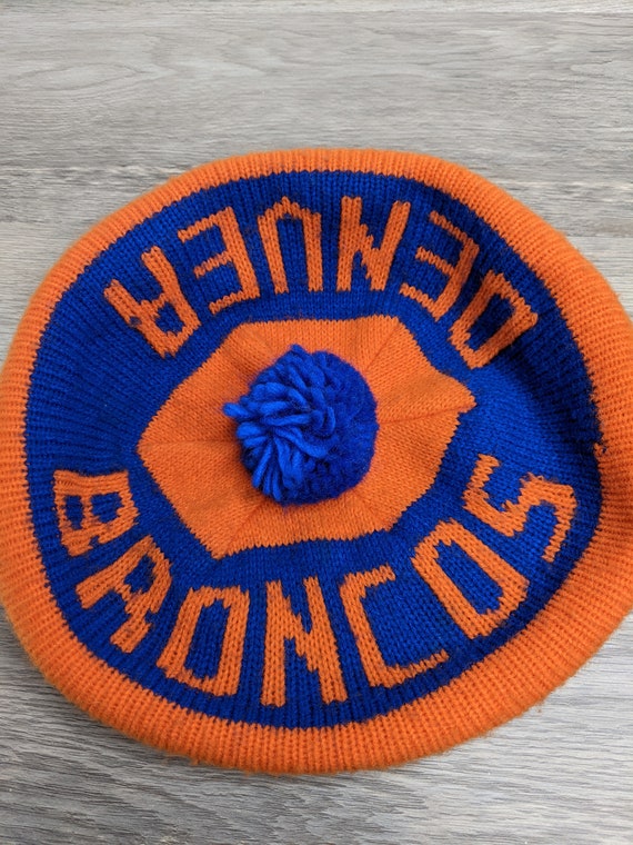 Vintage 80's Denver Broncos Pom Pom Winter Hat Ca… - image 8