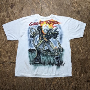 Vintage 00's 2002 Ghost Rider Airbrushed Tshirt Sweatshirt Hat Cap