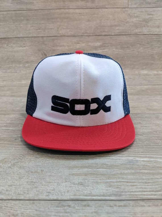 NWOT Vintage 80s Chicago White Sox Snapback Trucker Hat Jersey 