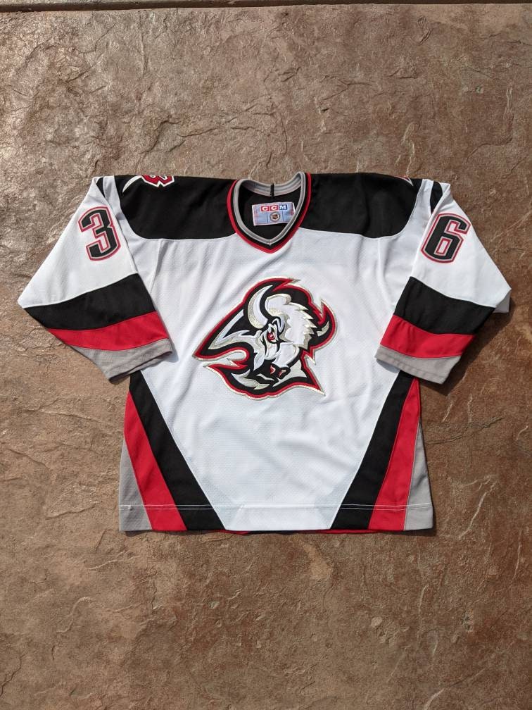 Vintage 90s Buffalo Sabres Jersey Mens Large Black NHL Hockey Goat Head  Rare | SidelineSwap