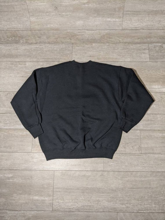 Vintage 90's 50/50 Blank Black Sweatshirt - image 4