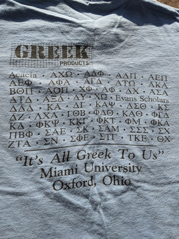 Vintage 80's 90's Greek Miami University Fraterni… - image 8