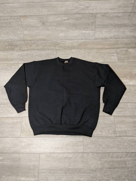 Vintage 90's 50/50 Blank Black Sweatshirt - image 1