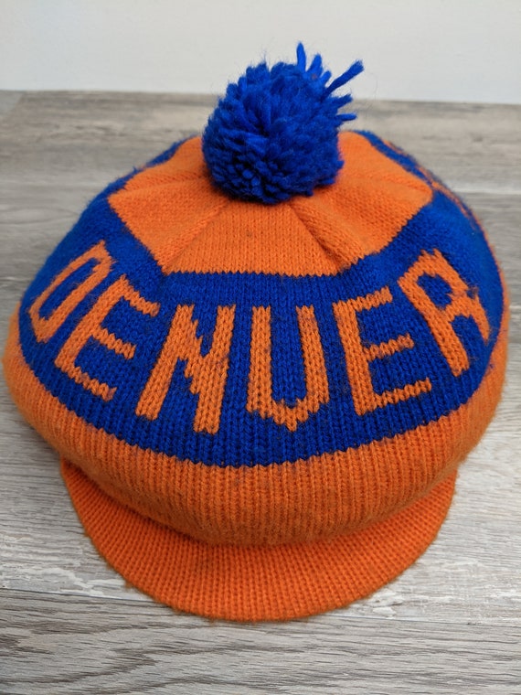 Vintage 80's Denver Broncos Pom Pom Winter Hat Ca… - image 7