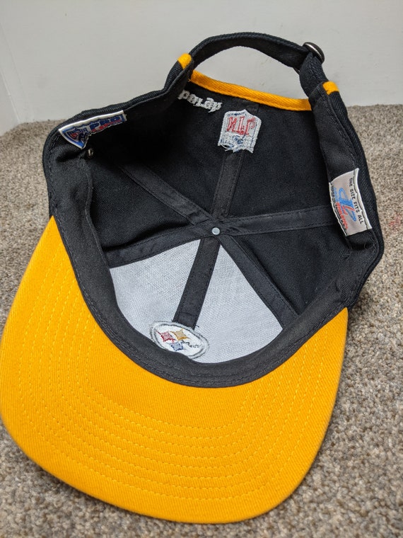 Vintage 90's Pittsburgh Steelers Strapback Hat Ca… - image 8