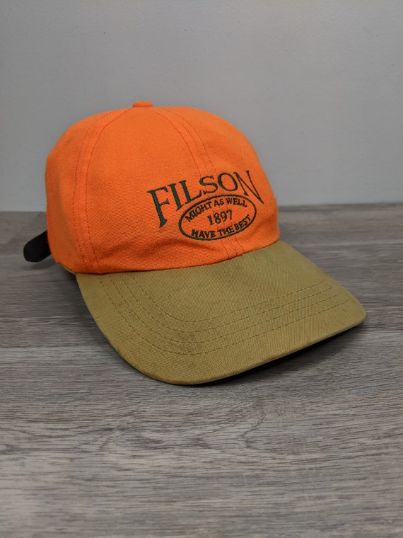 Vintage 80's Filson Blaze Orange Duck Hunting Leat