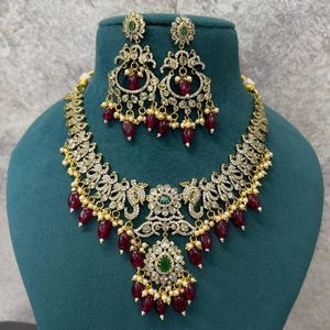 Kundan Polki Necklace Set: Bollywood Style Indian Wedding Jewelry