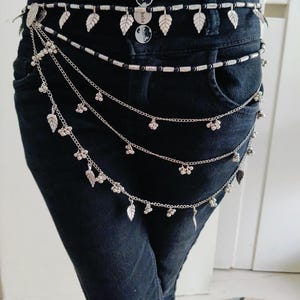 Oxidized Silver Kamarbandh: Indian Bridal Belly Chain Waist Belt