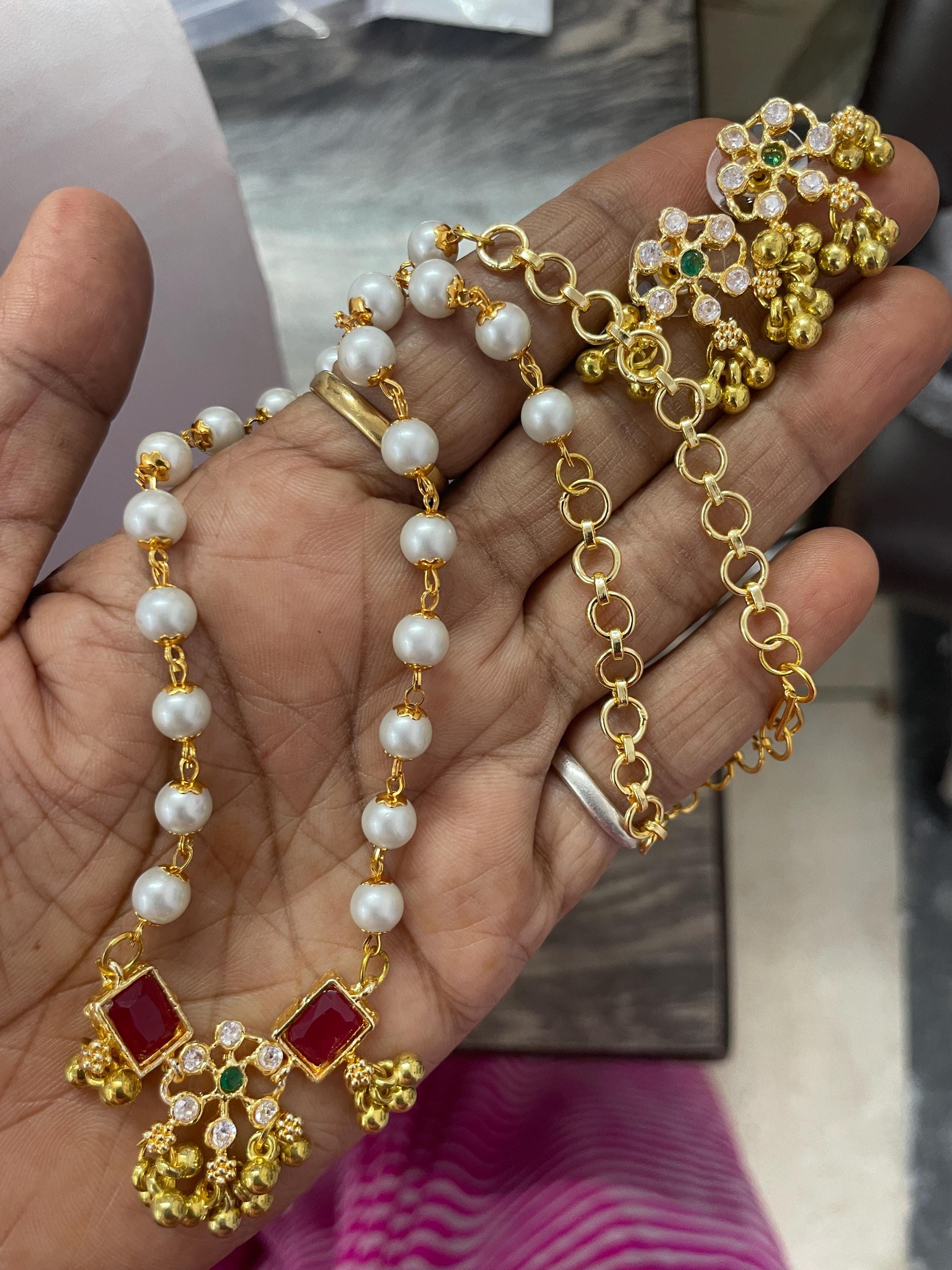 Pearl Long Necklace Pendant Gold Kemp Stone Jewelry South