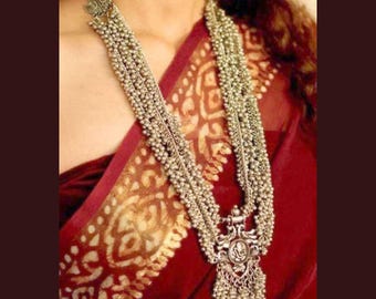Oxidized Silver Ghungroo Necklace: Indian Victorian Jewelry