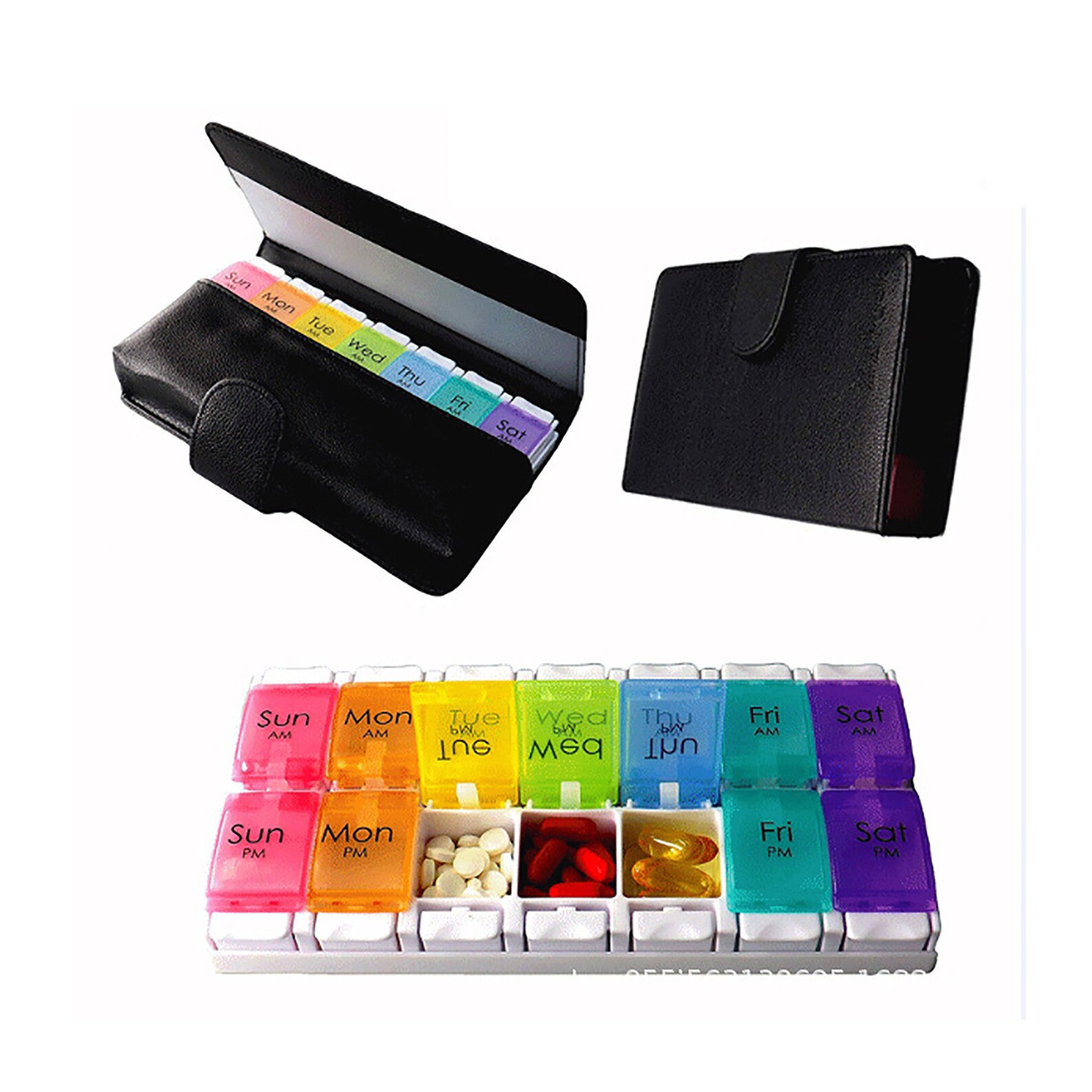 Button Pill Box Travel Pill Box drug distributor Wallet Etsy