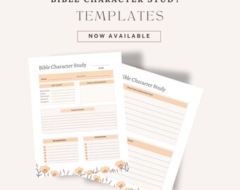 Character Bible Study Printable Template Small Group Christian ...