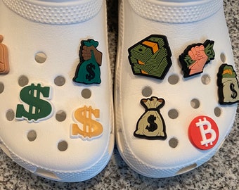 money sign croc charm