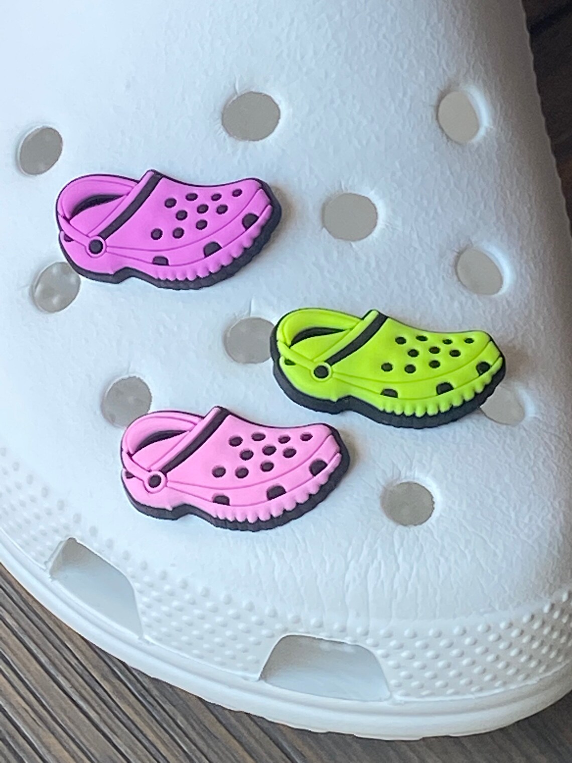 Clogs shoe charms set of 3 Etsy