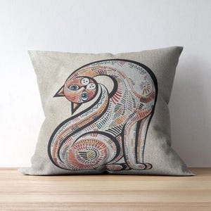 Almohada de tapiz Goblen: elegante cojín con estampado vintage, decoración elegante para el hogar, tela 100 % algodón natural, diseño tridimensional texturizado