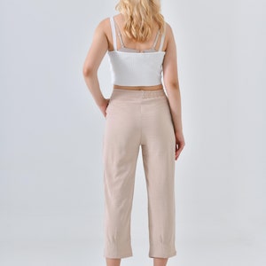 Women's Elastic Waist Ayrobin Trousers Palazzo Trousers Casual Trousers Women's Work Trousers By DIVESSE image 7