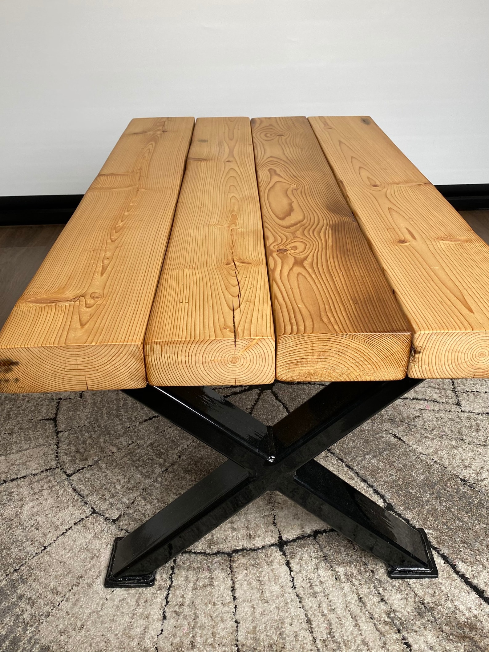 Beam Coffee Table With Steel Legs Etsy UK