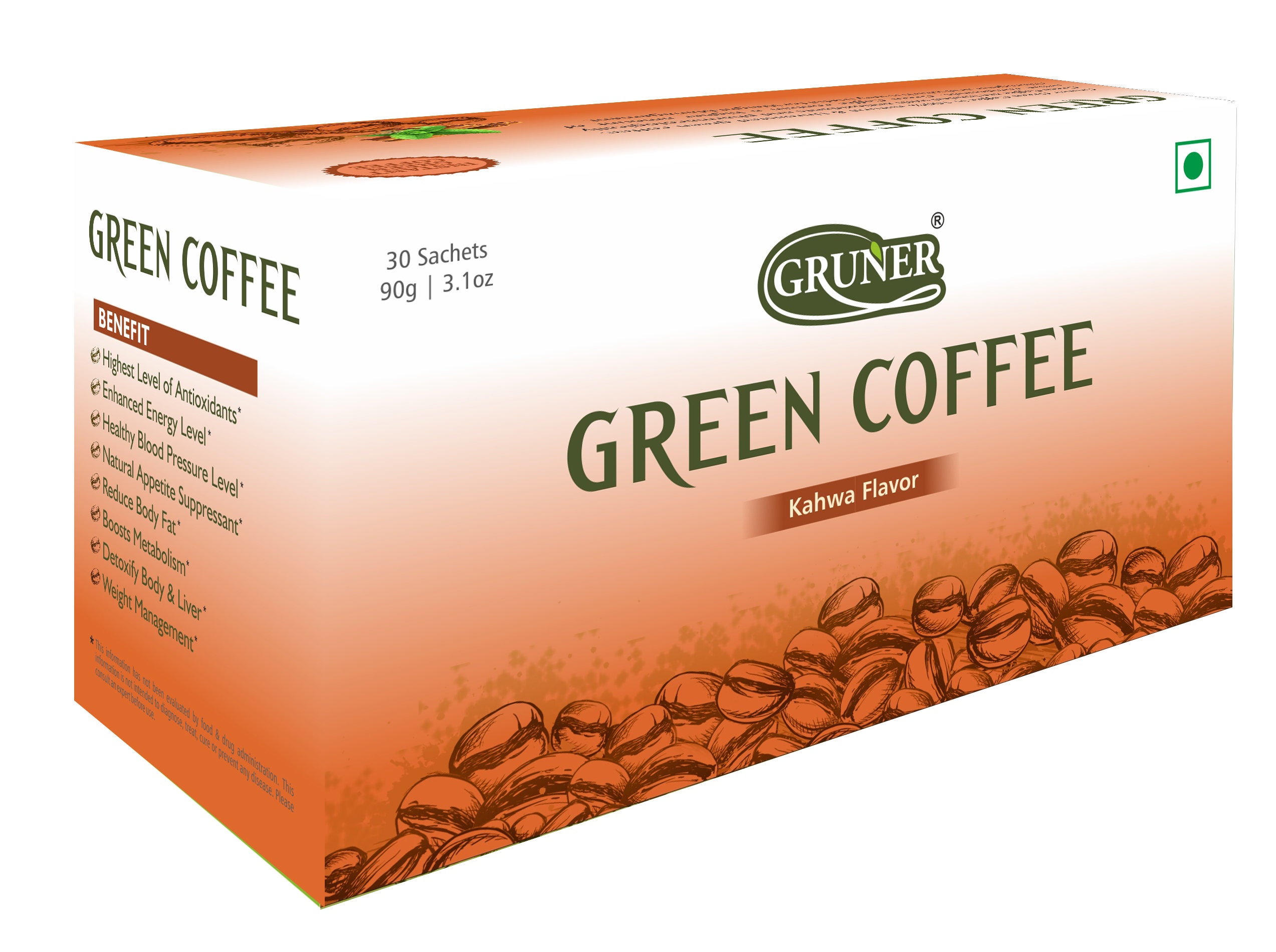 Premium 100 Natural Instant Green Coffee Kahwa Spicy Etsy