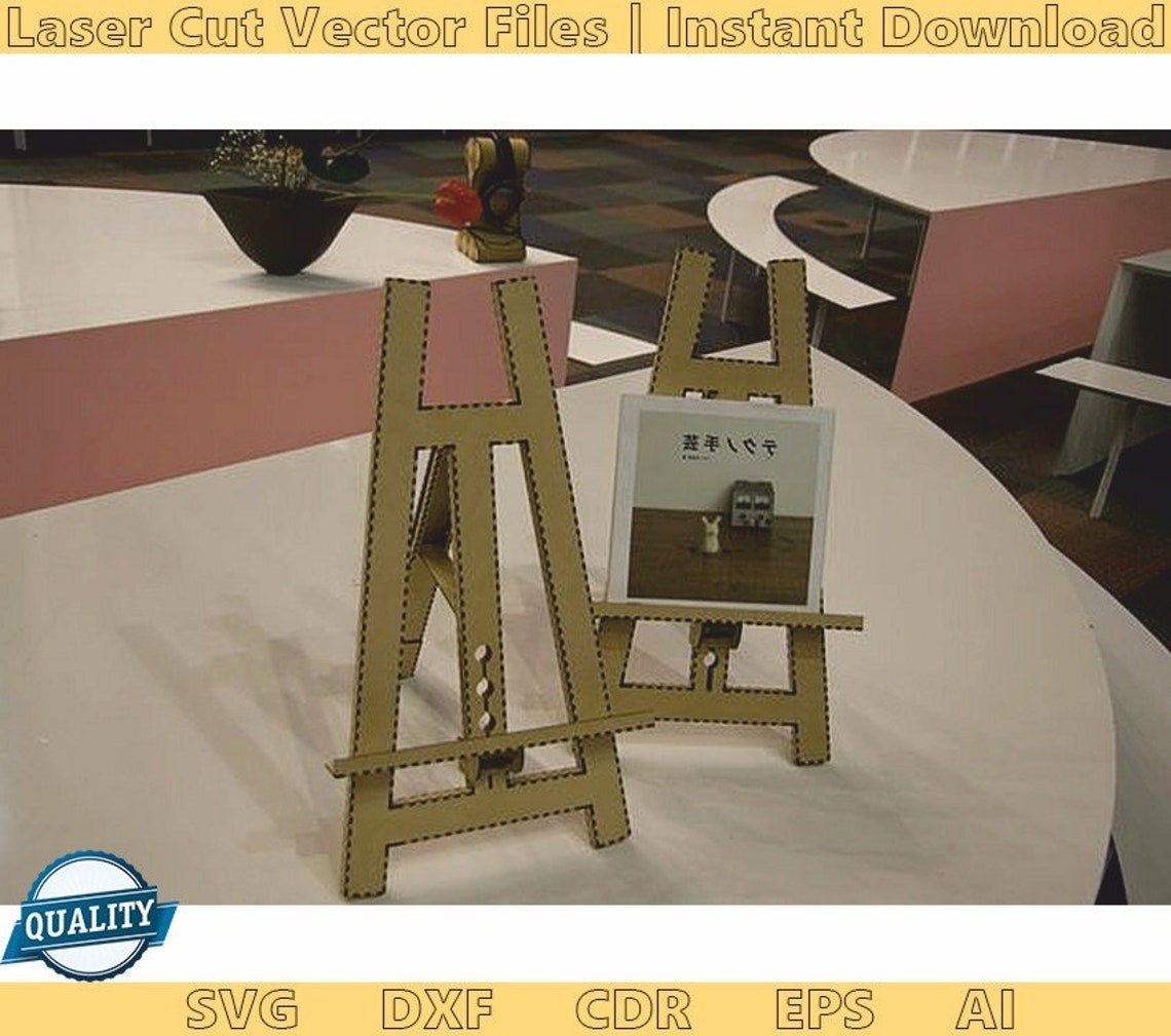 Small easel. Laser cut Files SVG DXF CDR vector plans files Etsy