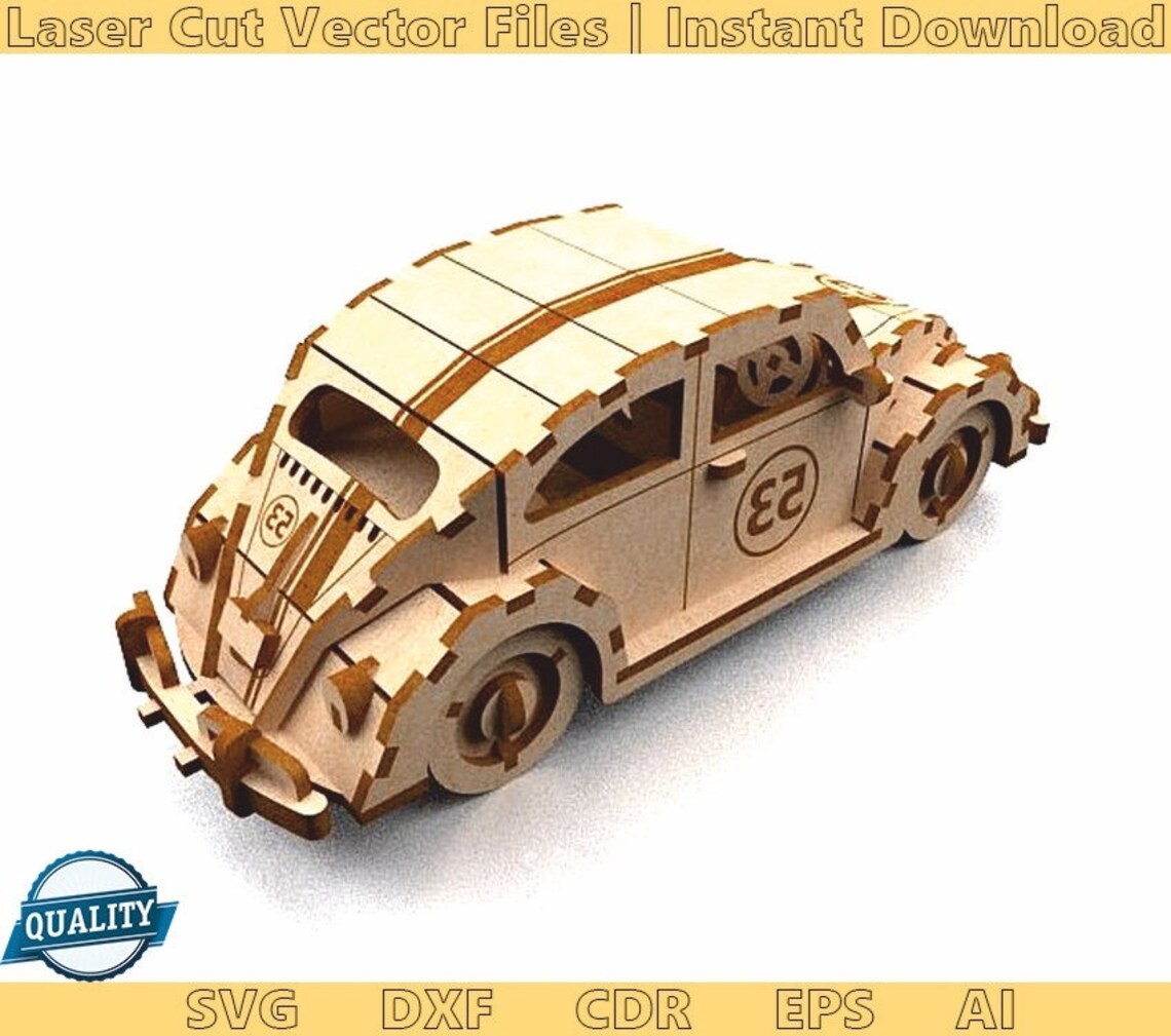 Car. Laser Cut Files SVG DXF CDR Vector Plans Files Instant Etsy UK