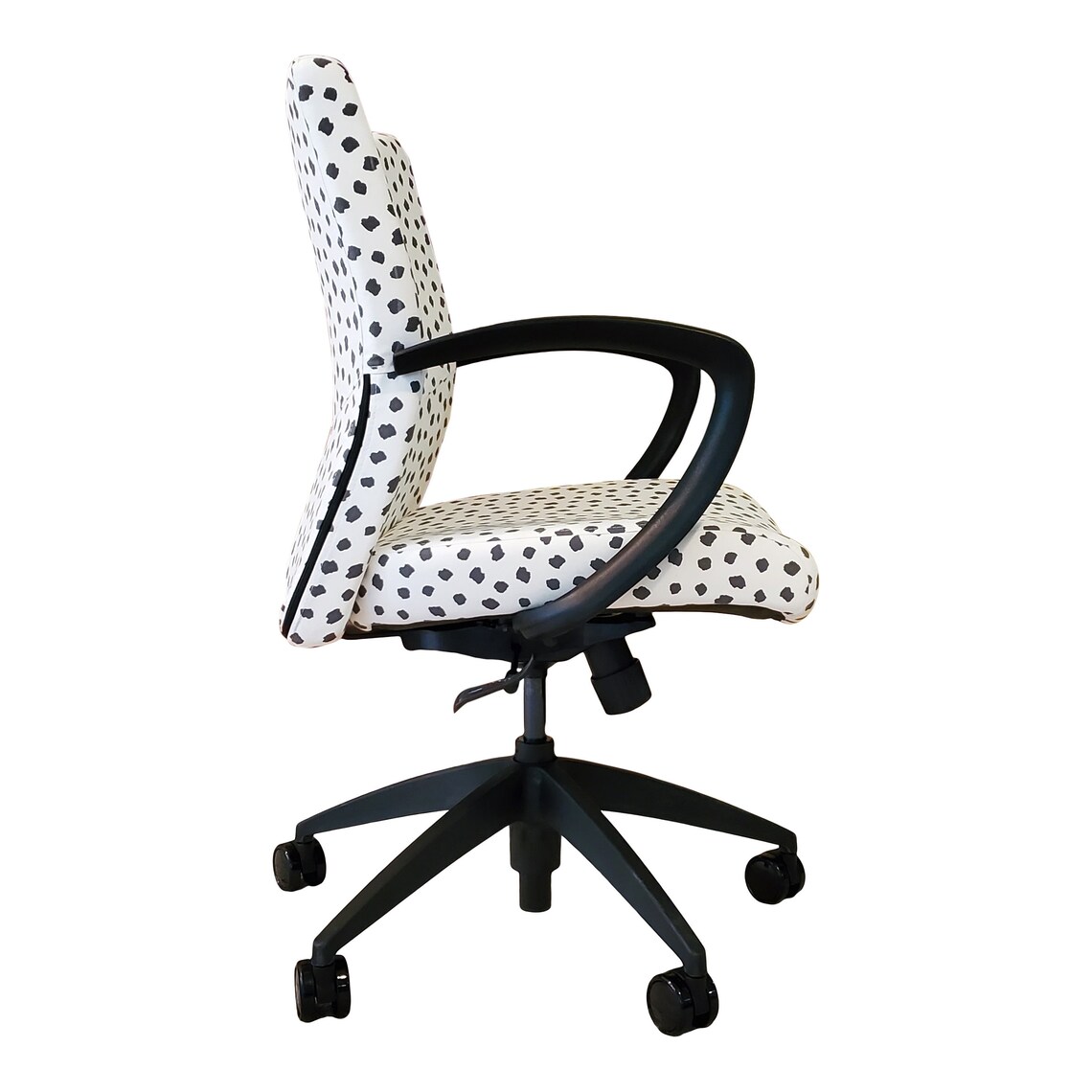 Animal print desk chair for women black white office chair etsy